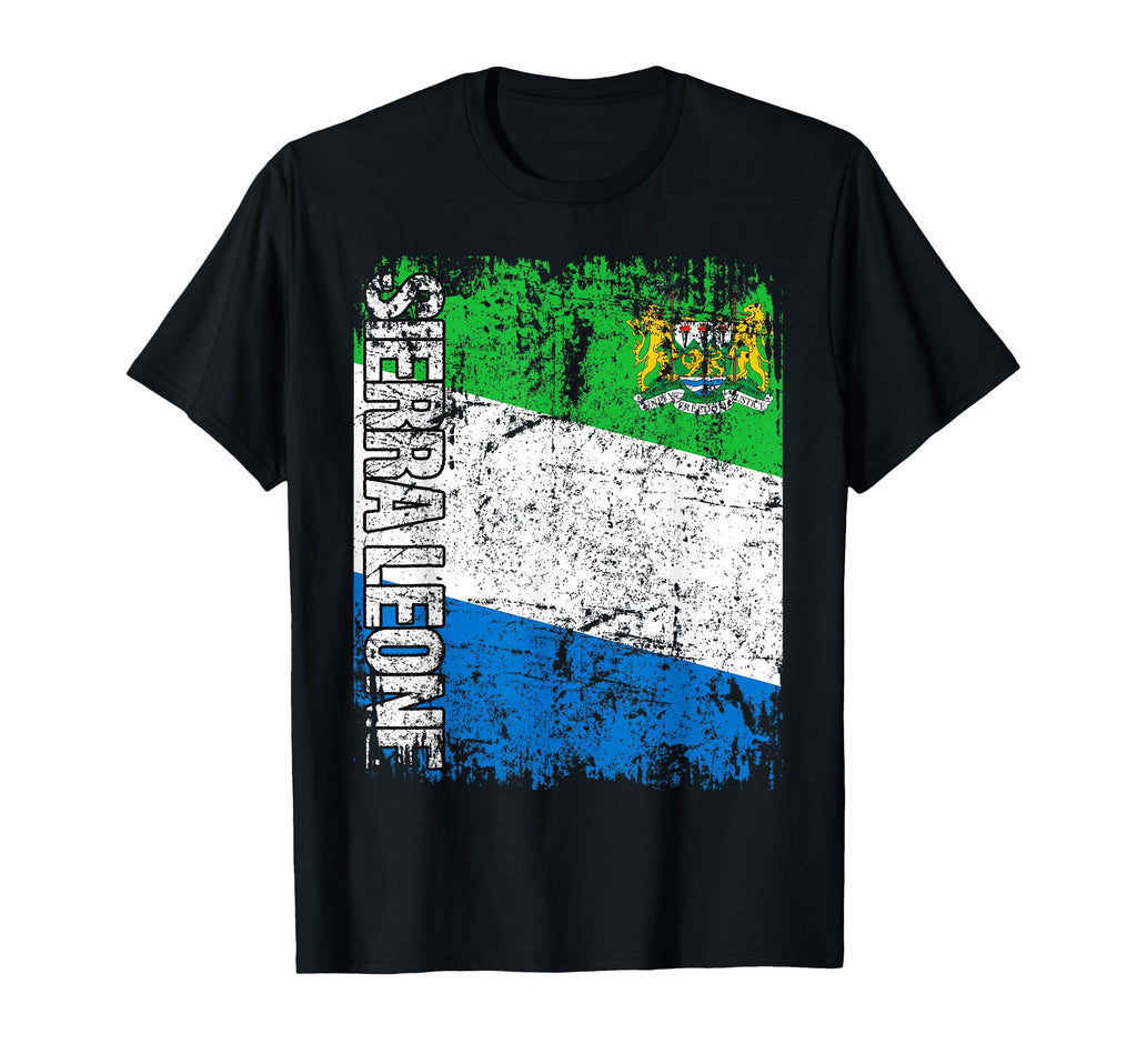 Sierra Leone Flag Distressed Sierra Leone T-Shirt - Graphic Print Men Women - T-Shirt, Sweatshirt, Hoodie