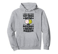 I Have Two Titles Softall Mom And Baseball Hoodie - Graphic Print Unisex - T-Shirt, Sweatshirt, Hoodie