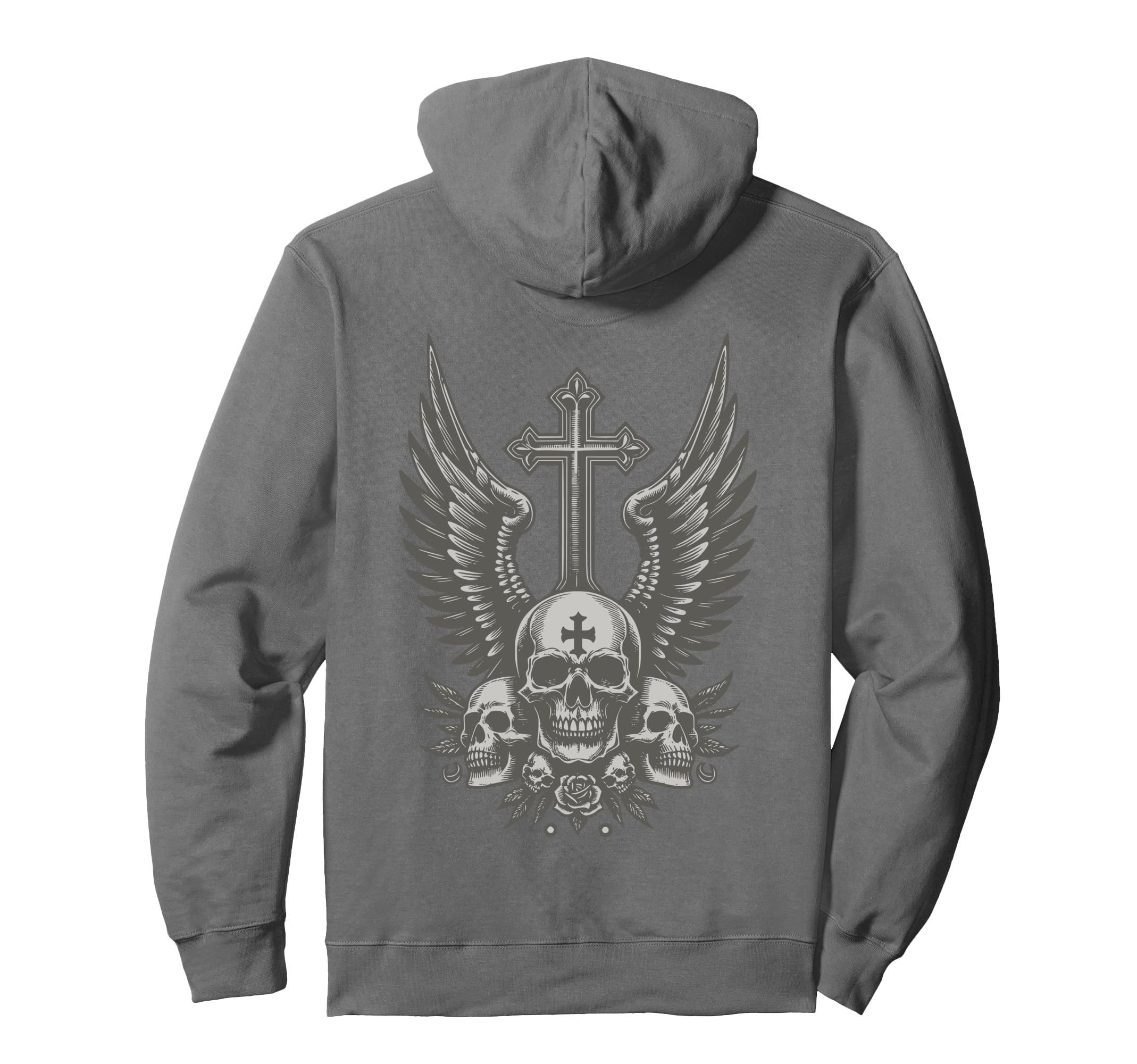 Fairy Punk Grunge Alt E Goth 90S Skull Emo Hoodie - Minimalist Print Unisex - T-Shirt, Sweatshirt, Hoodie