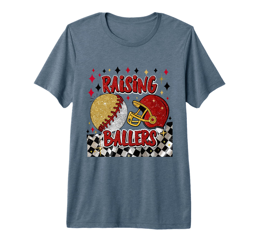 Raising Ballers Softball Baseball T-Shirt - Fun Novelty Design Men Women - T-Shirt, Sweatshirt, Hoodie