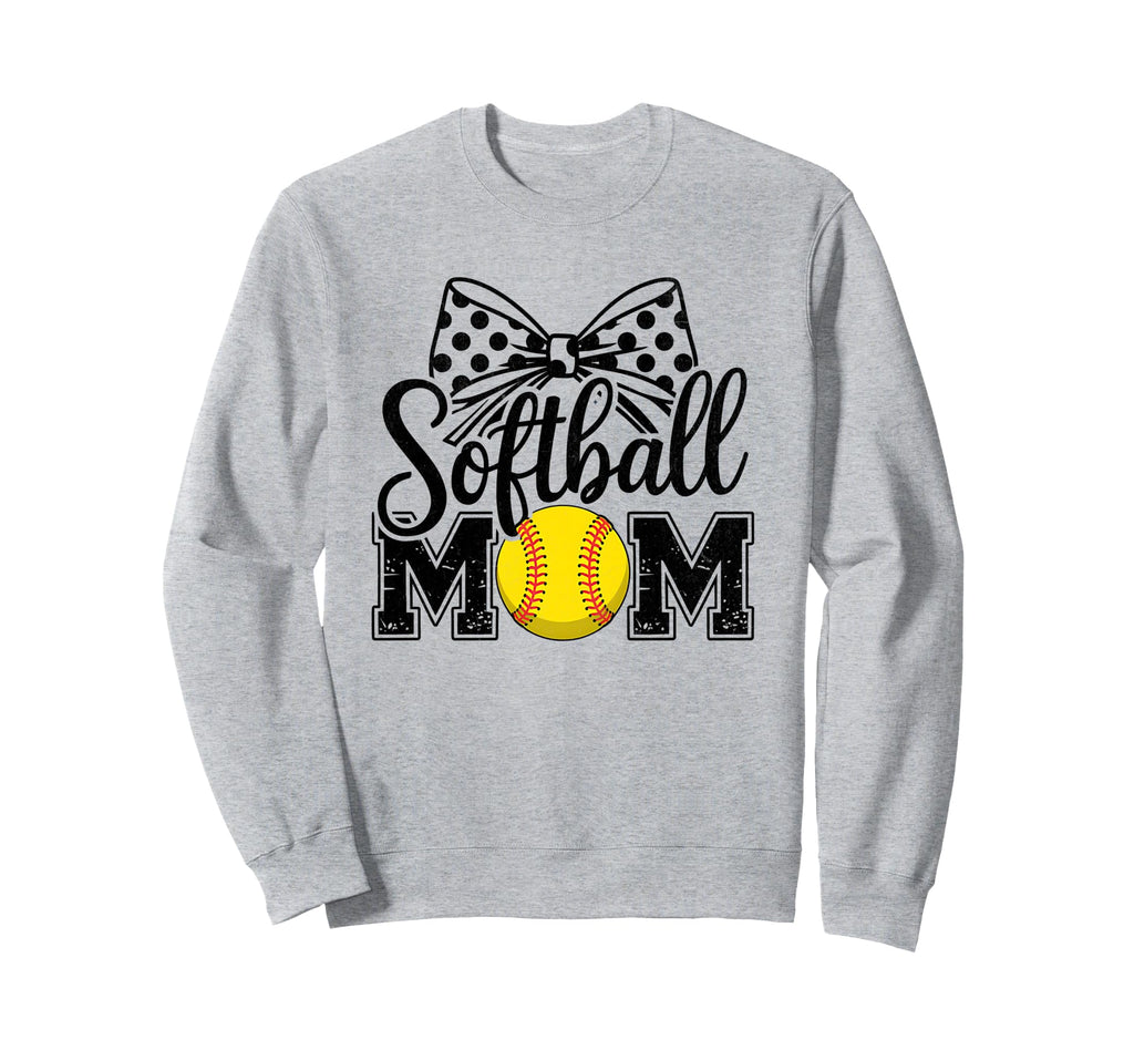 Baseball Coquette Bow Baseball Cheer Mom Sweatshirt - Graphic Print Unisex - T-Shirt, Sweatshirt, Hoodie