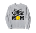 Baseball Coquette Bow Baseball Cheer Mom Sweatshirt - Graphic Print Unisex - T-Shirt, Sweatshirt, Hoodie