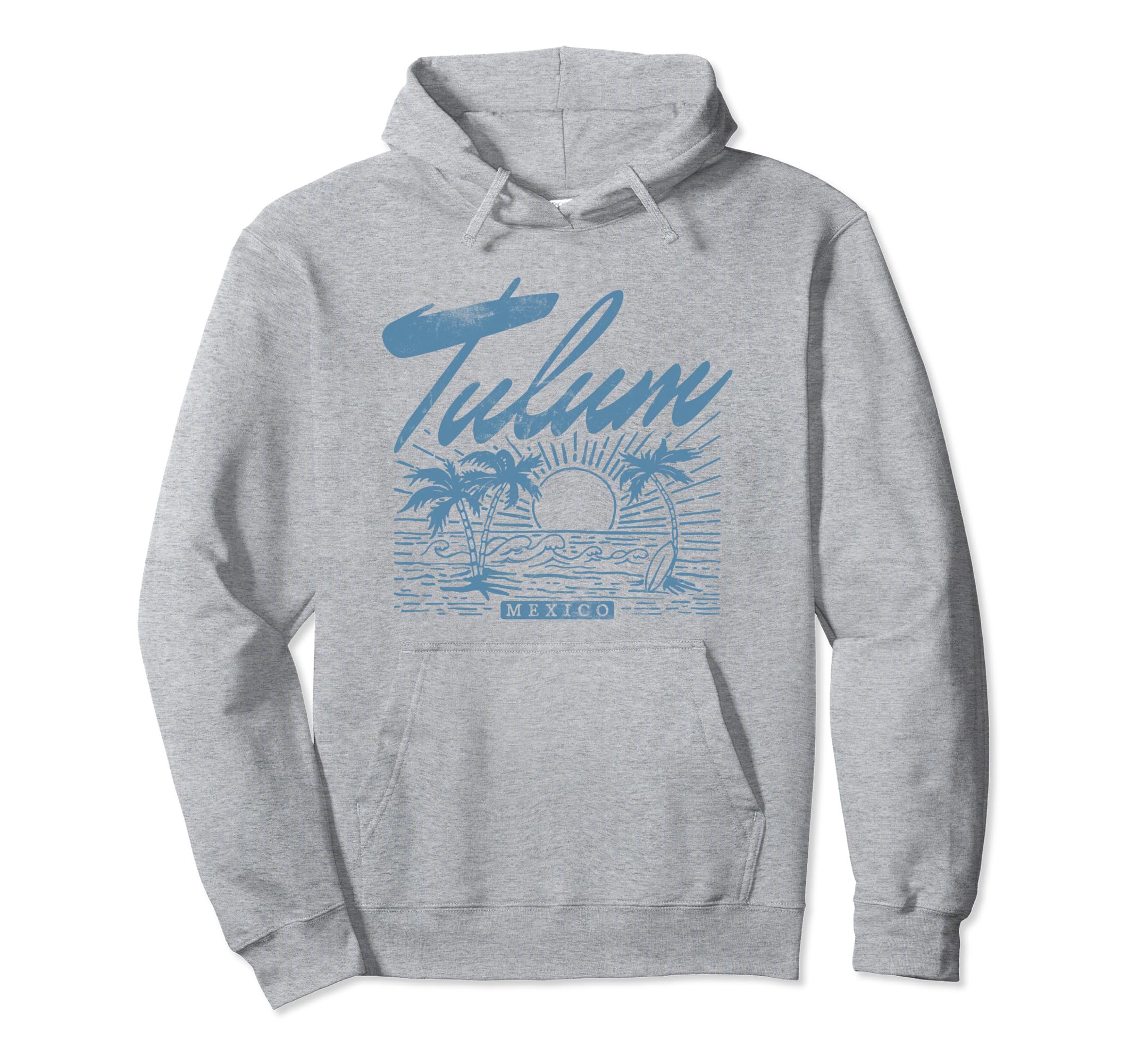 Tulum Mexico Distressed Beach Hoodie - Streetwear Style for Adults - T-Shirt, Sweatshirt, Hoodie