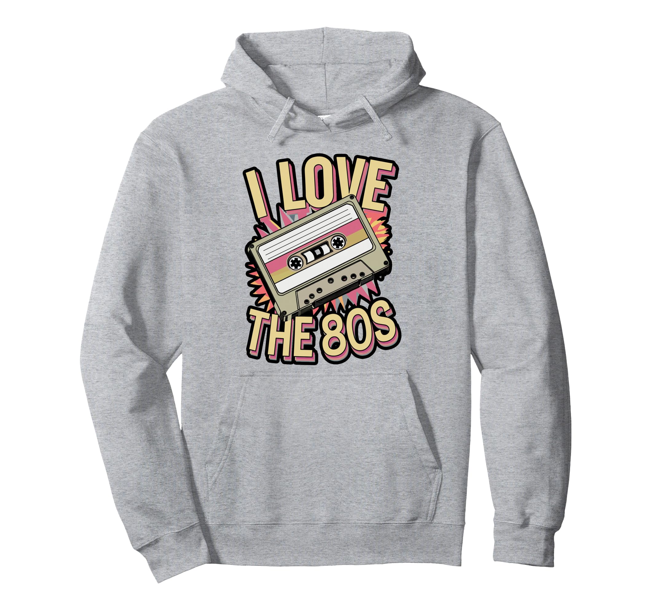 I Love 80S Cassette Tape Hoodie - Trendy Graphic for Adults - T-Shirt, Sweatshirt, Hoodie