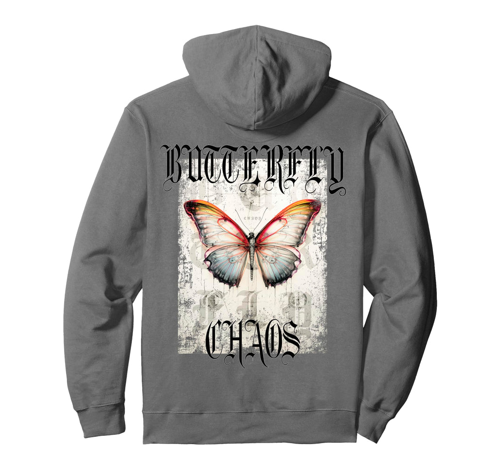 Y2K Back Streetwear Butterfly Hoodie - Minimalist Print Unisex - T-Shirt, Sweatshirt, Hoodie