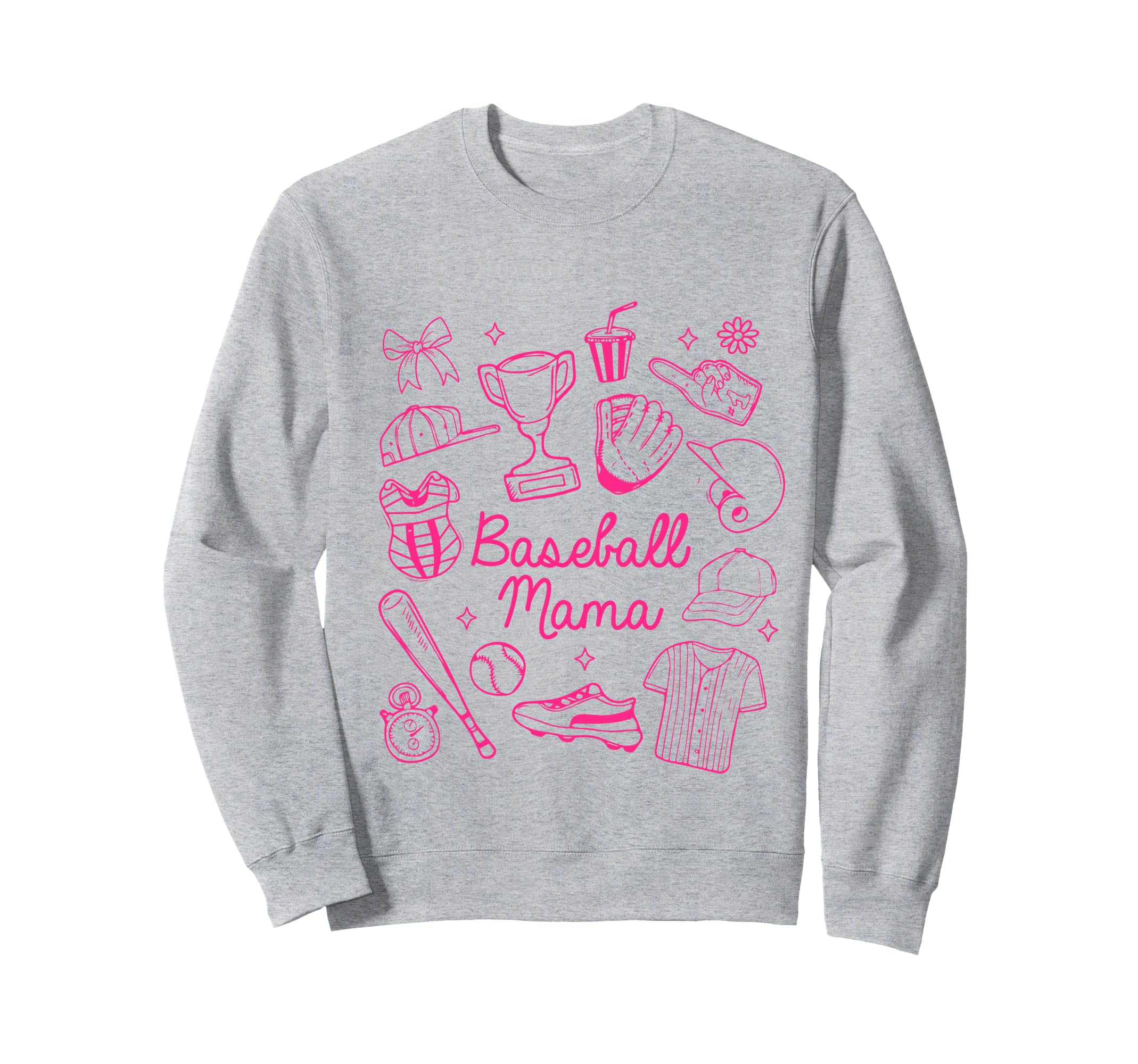 Baseball Mama Doodles Game Day Vibes Sweatshirt - Streetwear Style Unisex - T-Shirt, Sweatshirt, Hoodie