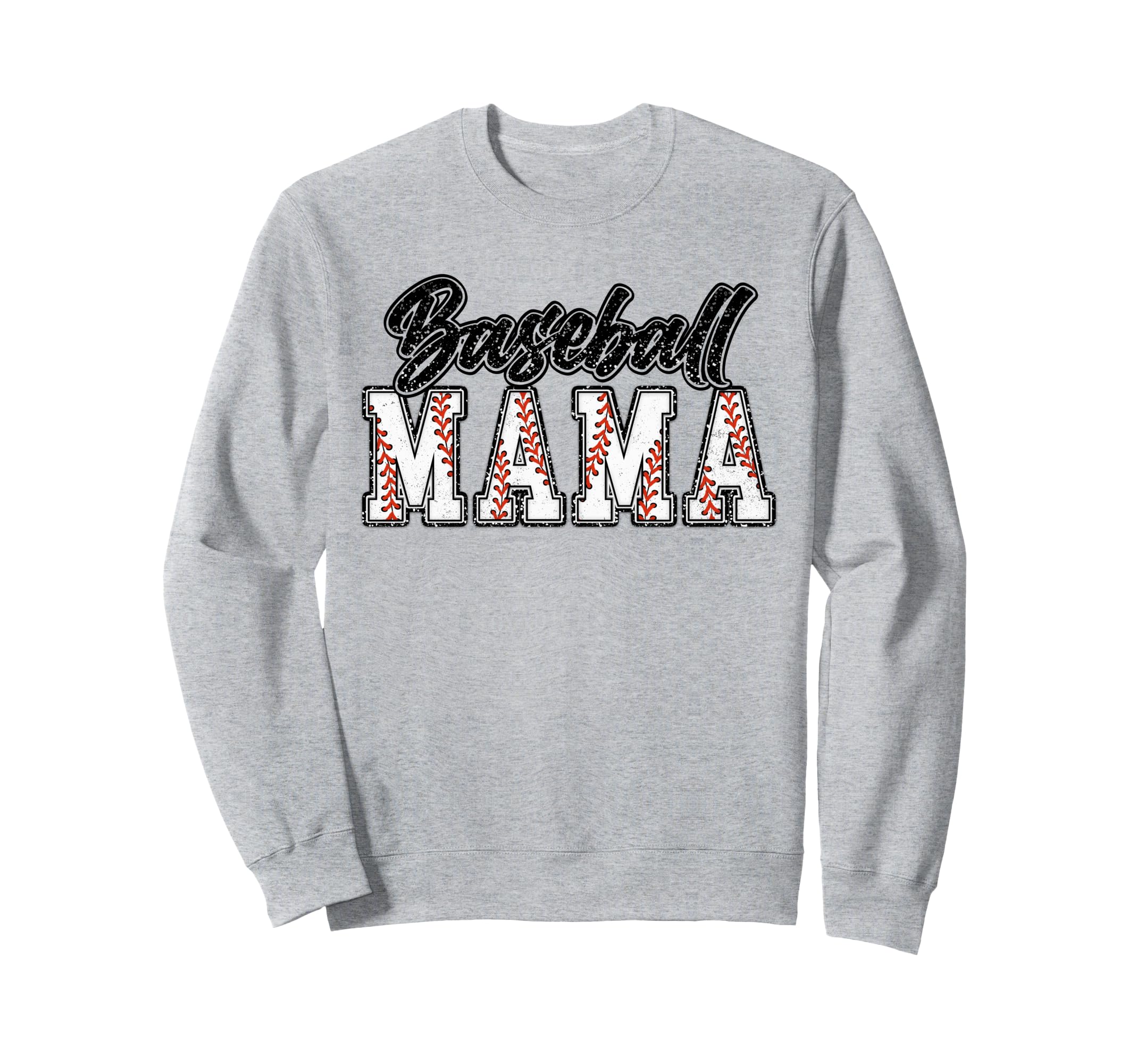Baseball Mom Groovy Baseball Sweatshirt - Casual Everyday Wear Men Women - T-Shirt, Sweatshirt, Hoodie