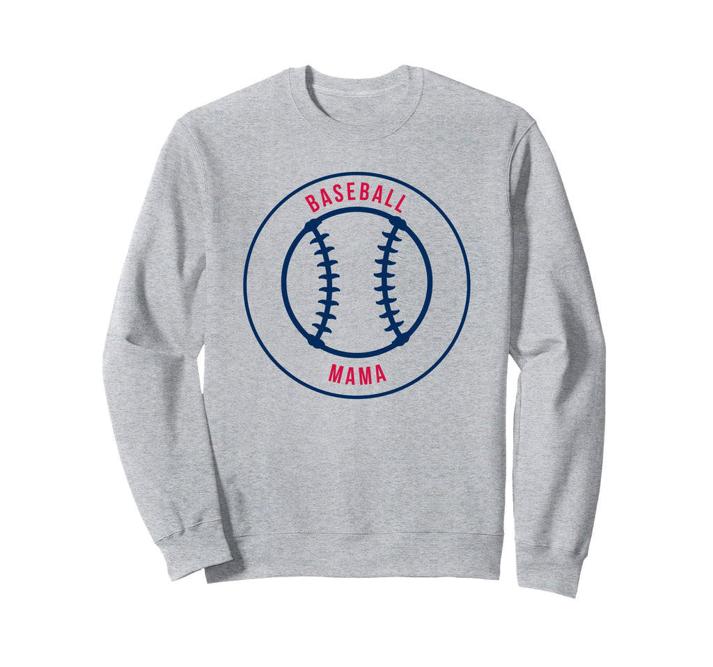 Baseball Mama Blue Red Ball Womens Sweatshirt - Unique Graphic for Adults - T-Shirt, Sweatshirt, Hoodie