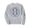 Baseball Mama Blue Red Ball Womens Sweatshirt - Unique Graphic for Adults - T-Shirt, Sweatshirt, Hoodie