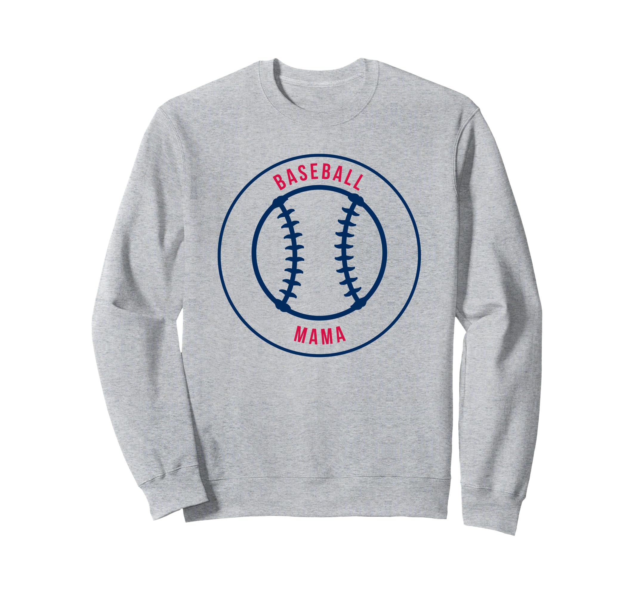 Baseball Mama Blue Red Ball Womens Sweatshirt - Unique Graphic for Adults - T-Shirt, Sweatshirt, Hoodie