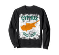 Cyprus Flag Distressed Cyprus Sweatshirt - Trendy Graphic Men Women - T-Shirt, Sweatshirt, Hoodie