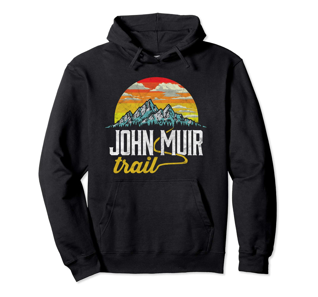 John Muir Trail Distressed Hoodie - Graphic Print for Adults - T-Shirt, Sweatshirt, Hoodie