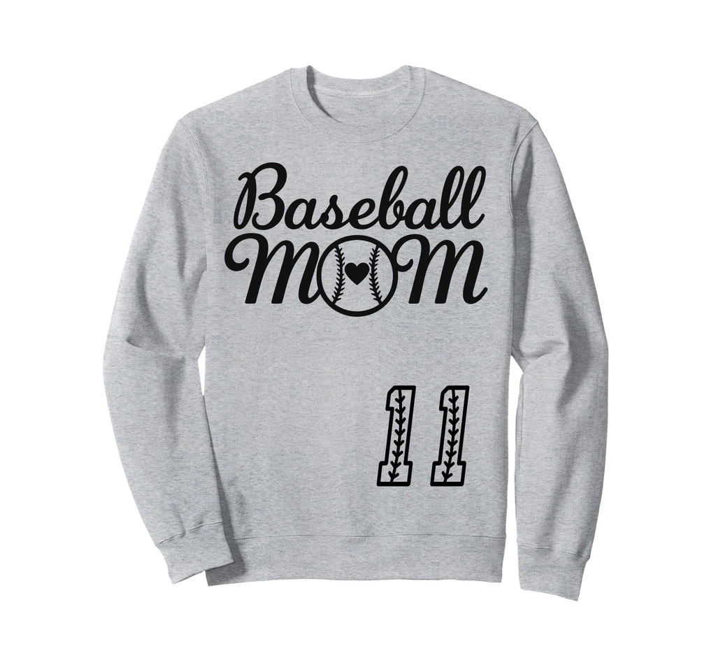 Baseball Mom Jersey 11 Baseball Sweatshirt - Streetwear Style for Adults - T-Shirt, Sweatshirt, Hoodie