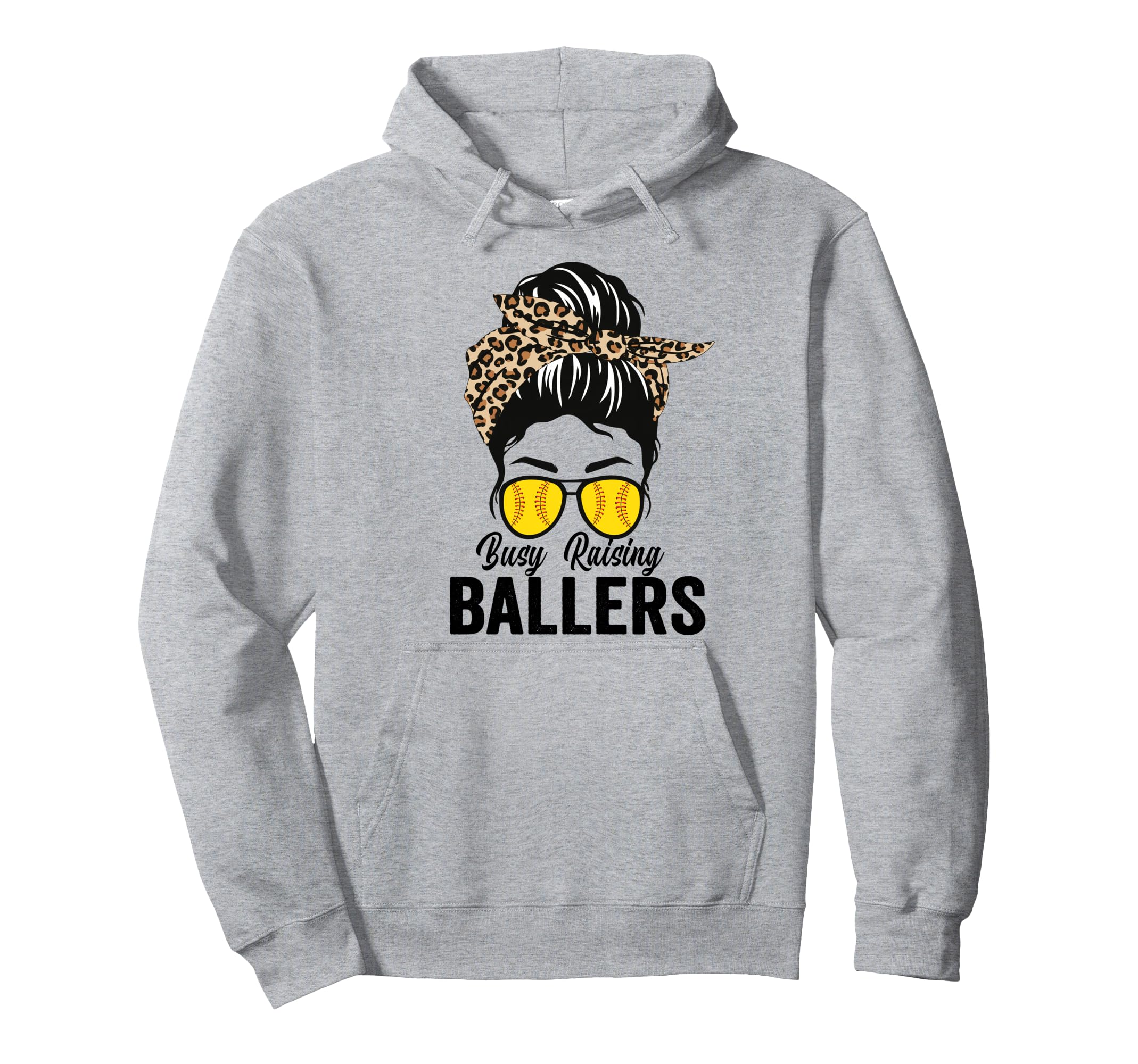 Busy Raising Ballers Softball Messy Hoodie - Custom Art Print for Adults - T-Shirt, Sweatshirt, Hoodie