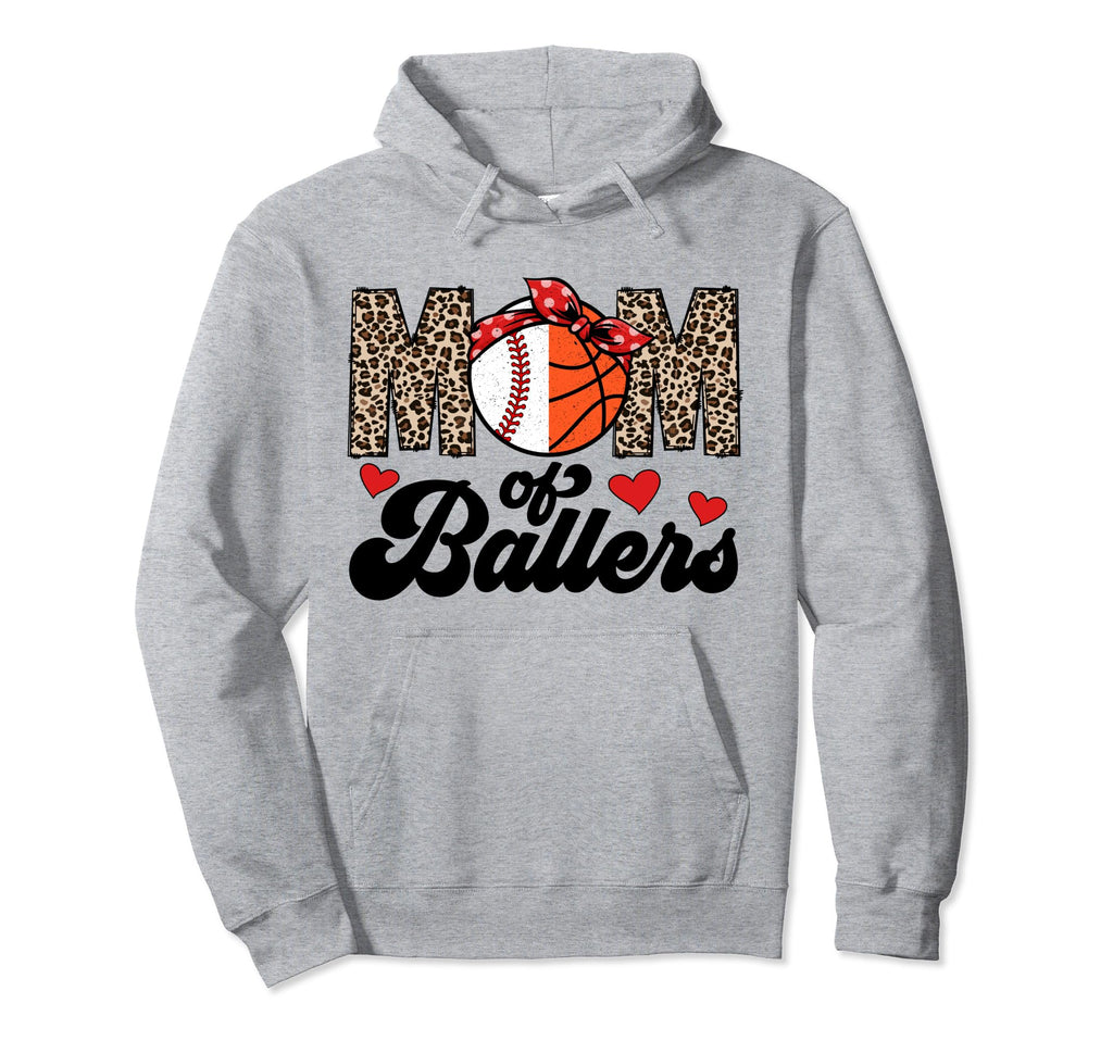Mom Ballers Basketball Baseball Mom Hoodie - Fun Novelty Design Unisex - T-Shirt, Sweatshirt, Hoodie