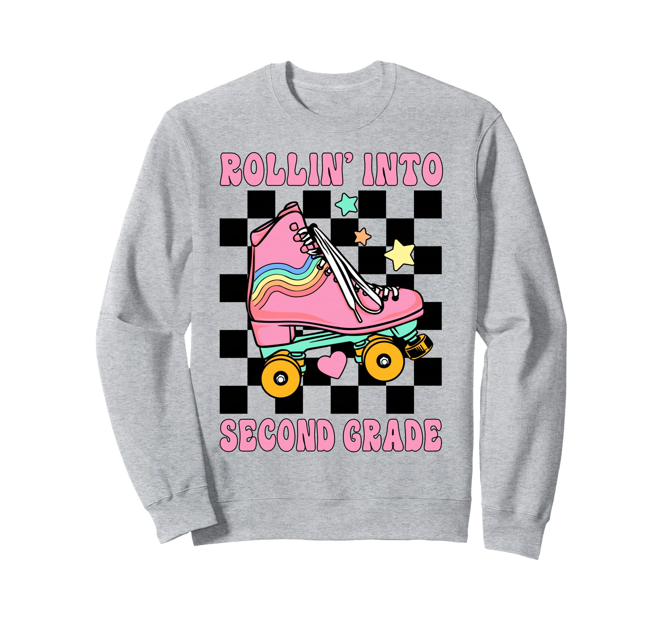 Rolling Into Second Grade Roller Sweatshirt - Aesthetic Graphic Men Women - T-Shirt, Sweatshirt, Hoodie