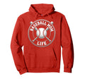Baseball Mom Life Hoodie - Fun Novelty Design for Adults - T-Shirt, Sweatshirt, Hoodie