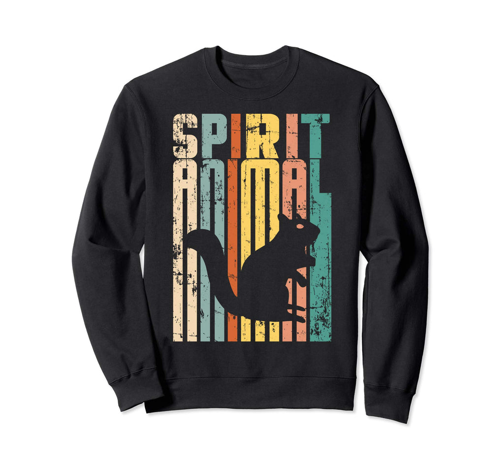 Spirit Animal Squirrel Distressed Sweatshirt - Trendy Graphic Unisex - T-Shirt, Sweatshirt, Hoodie