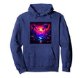 80S Synthwave Aesthetic Mushroom Planet Hoodie - Trendy Graphic Unisex - T-Shirt, Sweatshirt, Hoodie