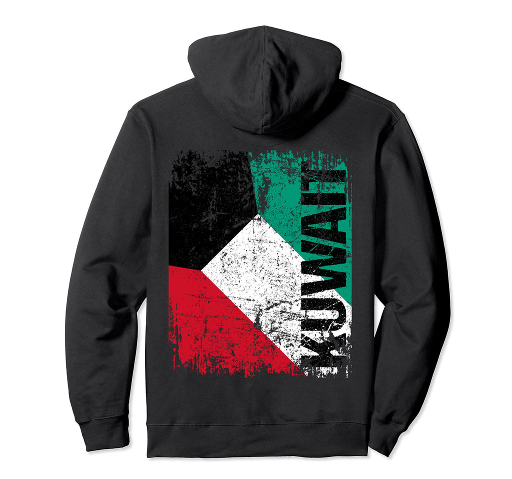 Kuwait Flag Distressed Kuwait Hoodie - Minimalist Print Unisex - T-Shirt, Sweatshirt, Hoodie