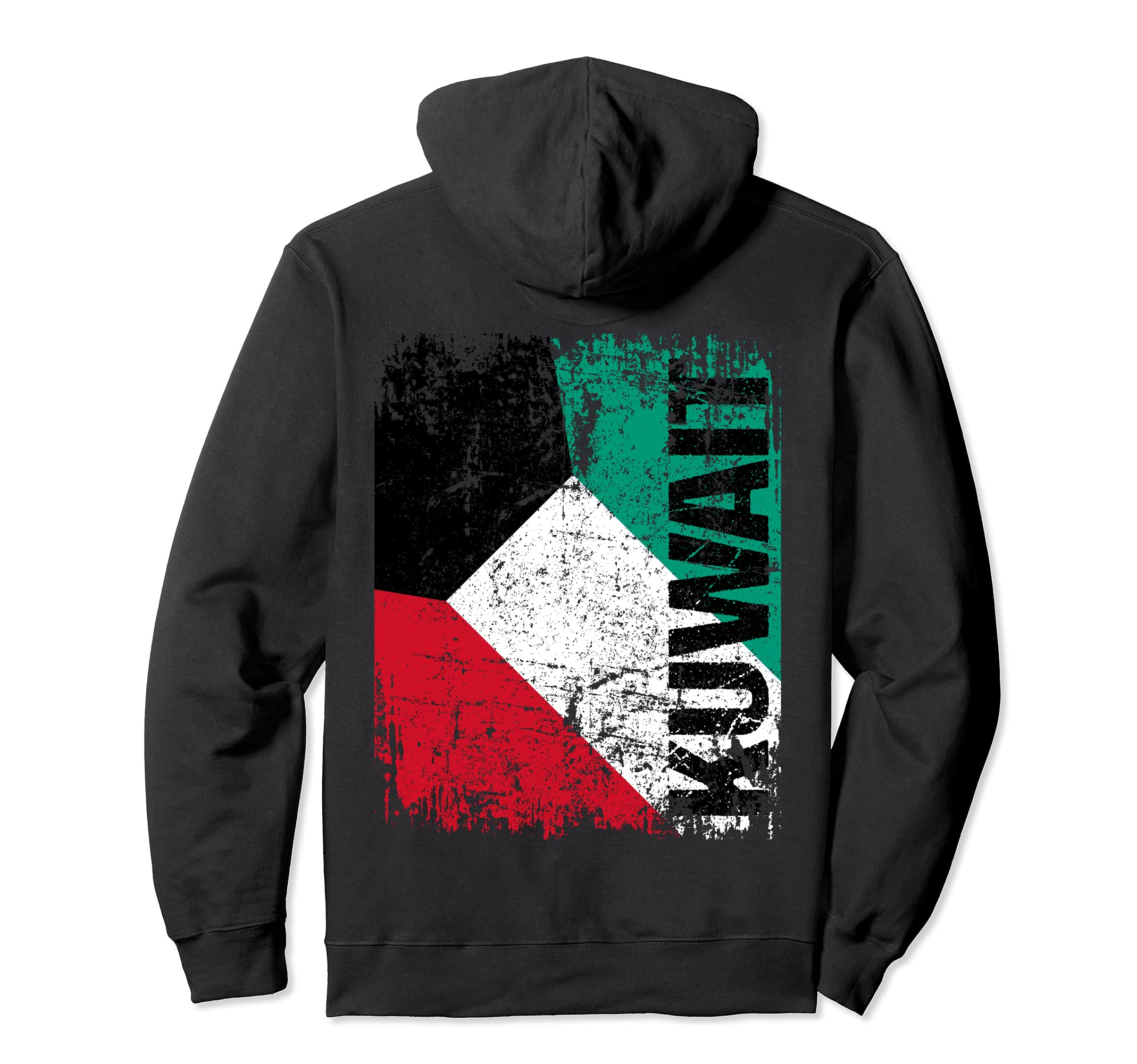 Kuwait Flag Distressed Kuwait Hoodie - Minimalist Print Unisex - T-Shirt, Sweatshirt, Hoodie