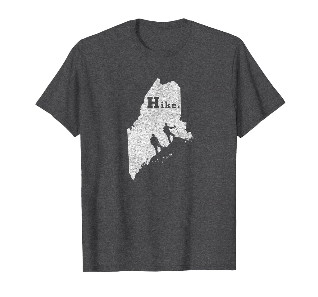Maine Distressed Hiking T-Shirt - Custom Art Print Men Women - T-Shirt, Sweatshirt, Hoodie