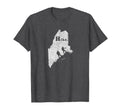 Maine Distressed Hiking T-Shirt - Custom Art Print Men Women - T-Shirt, Sweatshirt, Hoodie