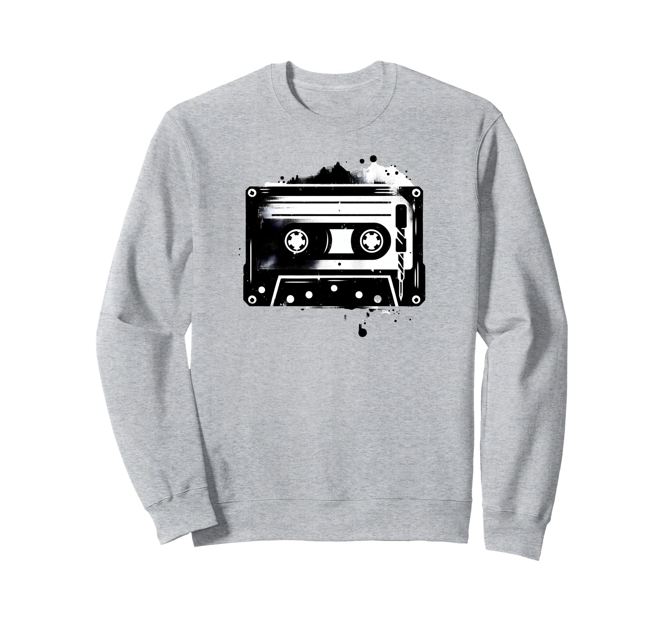 Music Art Music Cassette Tape Sweatshirt - Fun Novelty Design for Adults - T-Shirt, Sweatshirt, Hoodie