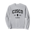 Cisco Illinois Il Athletic Black Sweatshirt - Streetwear Style for Adults - T-Shirt, Sweatshirt, Hoodie