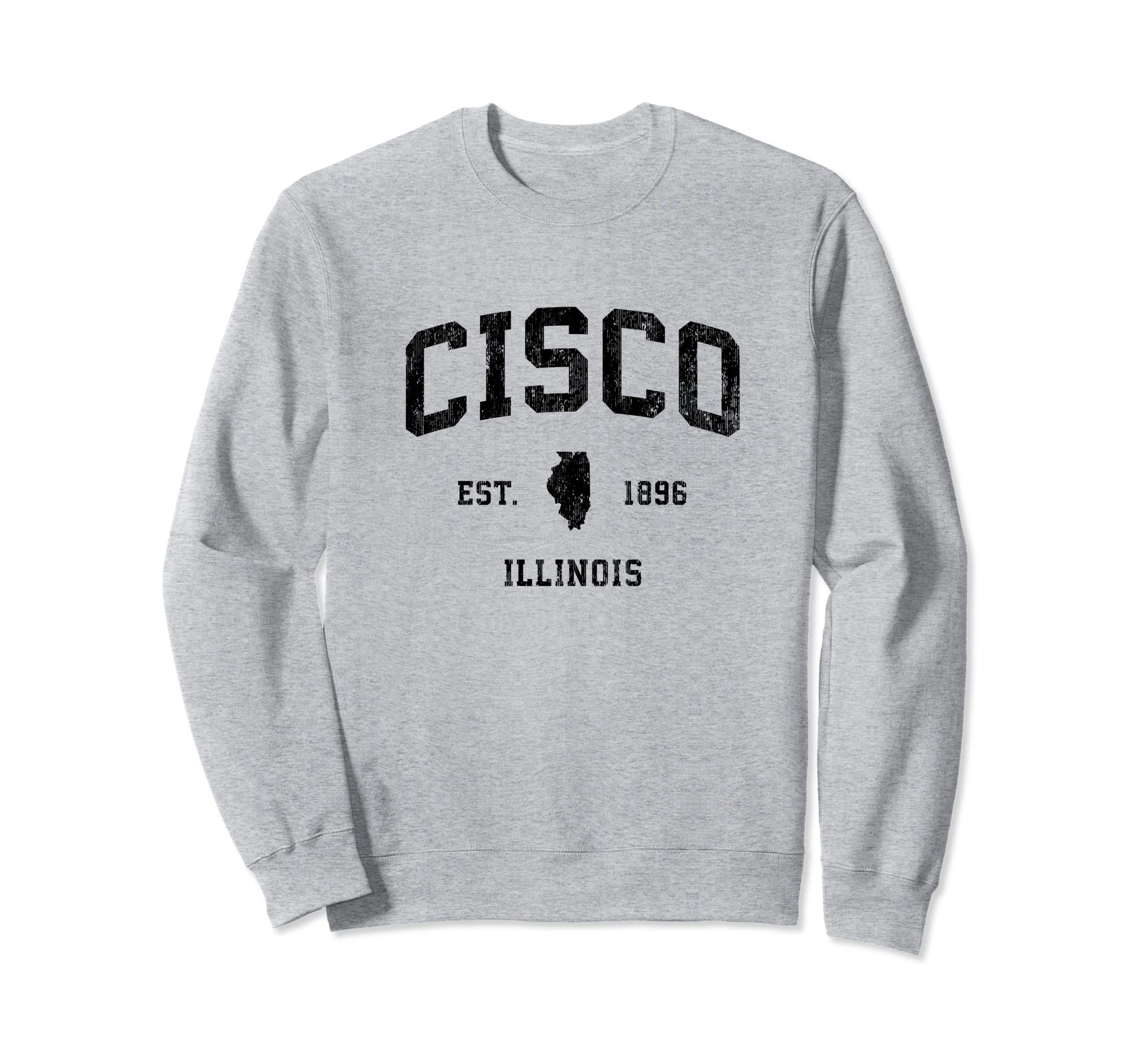 Cisco Illinois Il Athletic Black Sweatshirt - Streetwear Style for Adults - T-Shirt, Sweatshirt, Hoodie