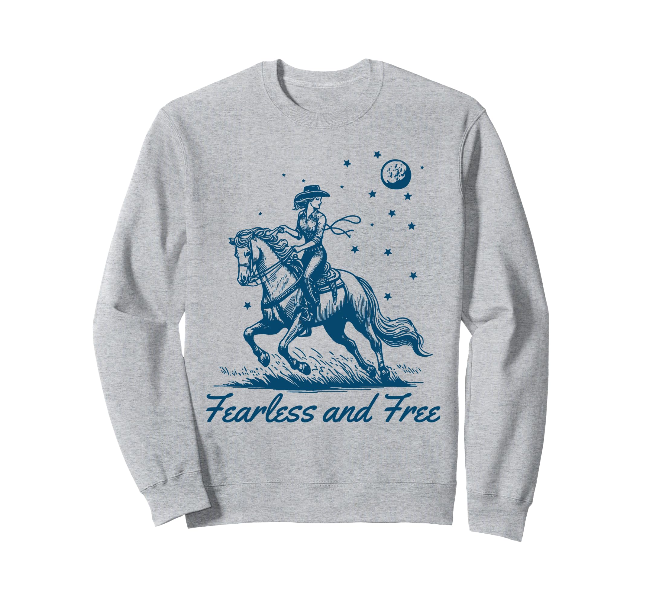 Cowgirl Western Fearless And Free Sweatshirt - Aesthetic Graphic Unisex - T-Shirt, Sweatshirt, Hoodie