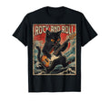 Cat Playing Bass Guitar Rock T-Shirt - Casual Everyday Wear for Adults - T-Shirt, Sweatshirt, Hoodie