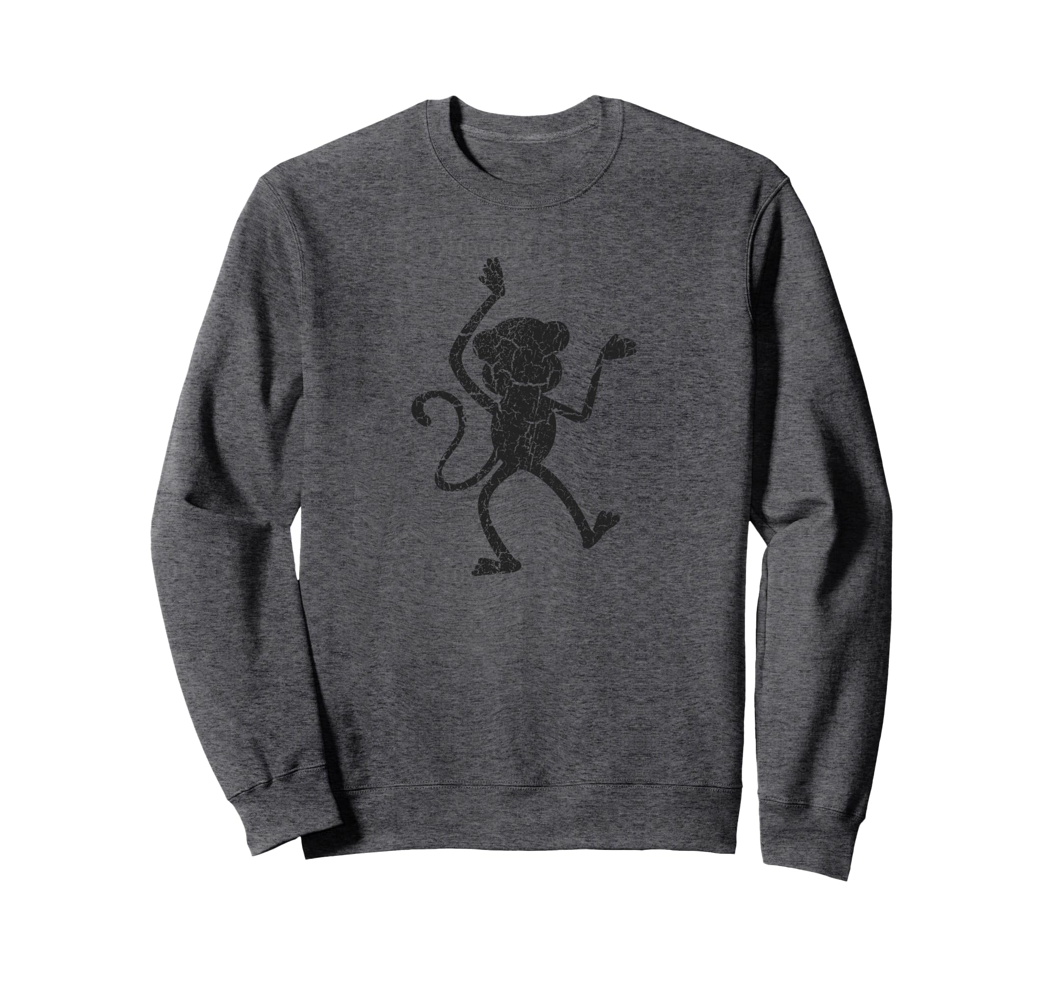 Gibbon Distressed Gibbon Sweatshirt - Novelty Apparel for Adults - T-Shirt, Sweatshirt, Hoodie