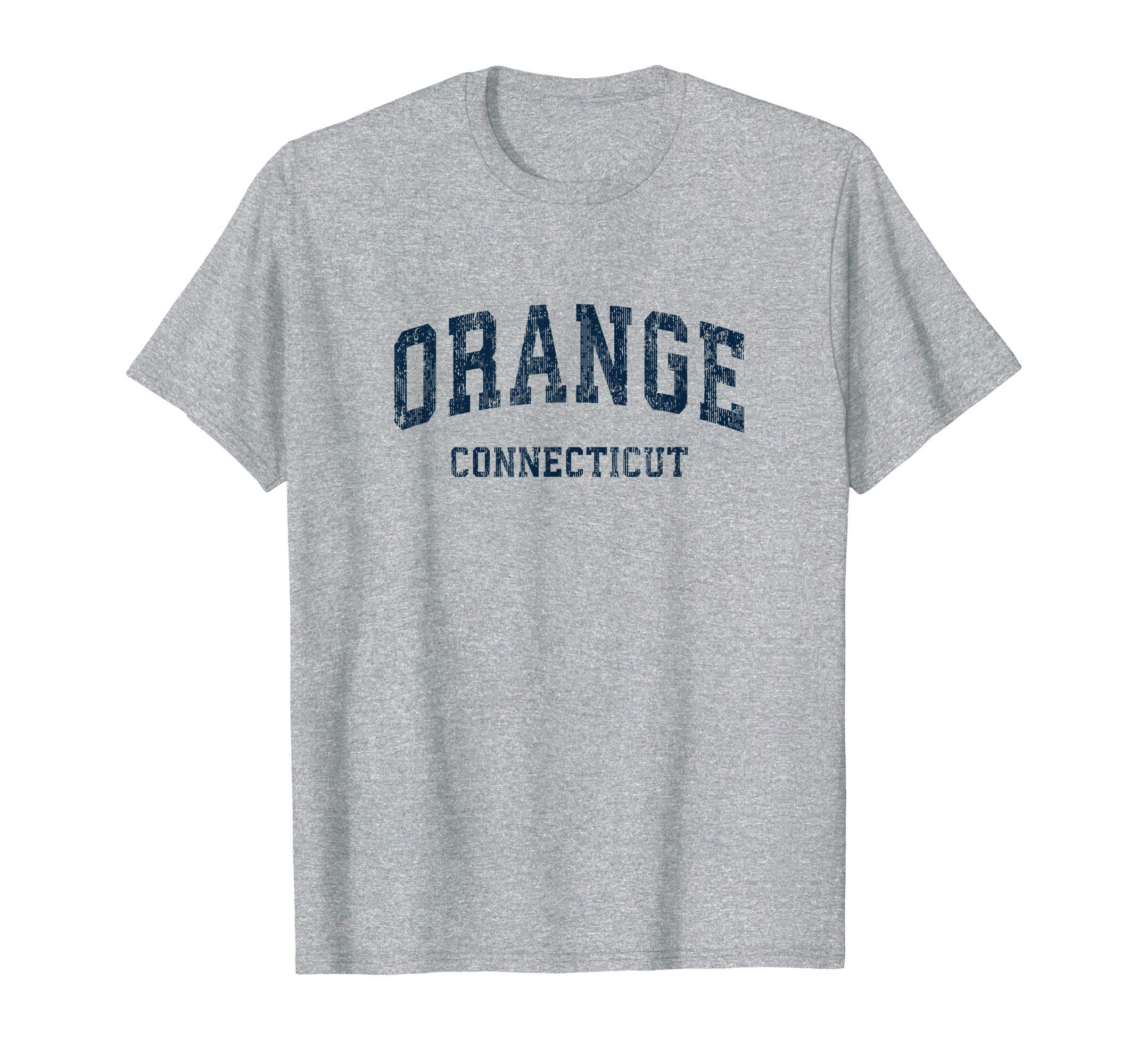 Orange Connecticut Ct Varsity Sports T-Shirt - Unique Graphic for Adults - T-Shirt, Sweatshirt, Hoodie
