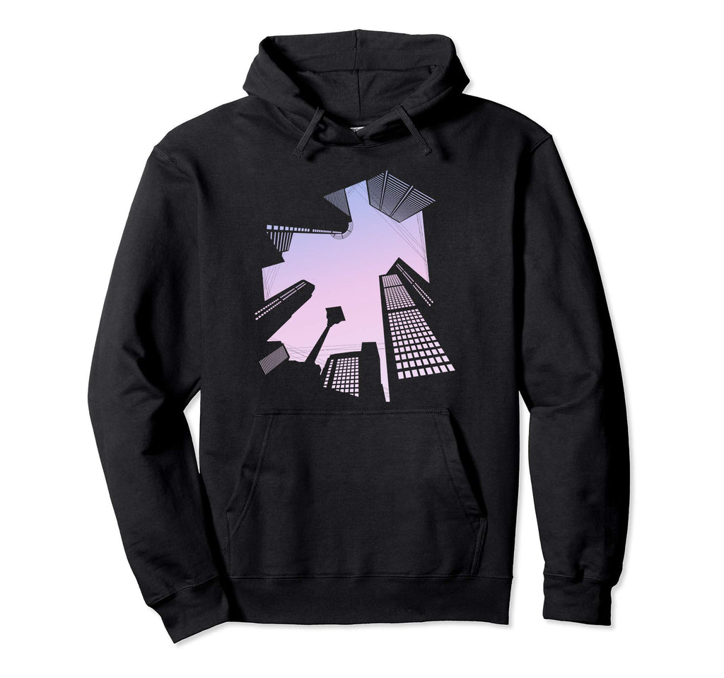 Pastel City Lofi Anime Aesthetic Hoodie - Casual Everyday Wear for Adults - T-Shirt, Sweatshirt, Hoodie