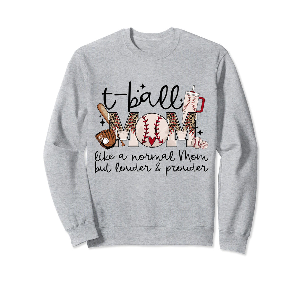 T Ball Mama Baseball Tball Mom Sweatshirt - Custom Art Print Unisex - T-Shirt, Sweatshirt, Hoodie