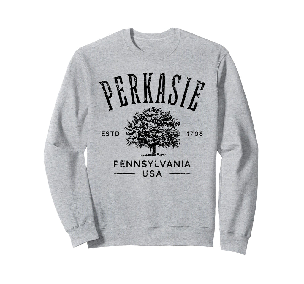 Perkasie Pennsylvania Distressed Sweatshirt - Unique Graphic for Adults - T-Shirt, Sweatshirt, Hoodie