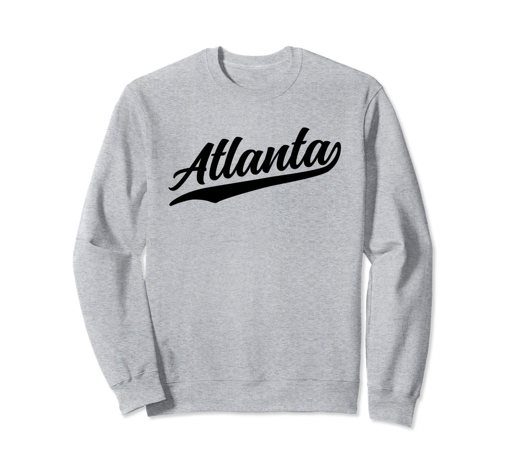 Atlanta Georgia 1970S Black Text Sweatshirt - Aesthetic Graphic Men Women - T-Shirt, Sweatshirt, Hoodie