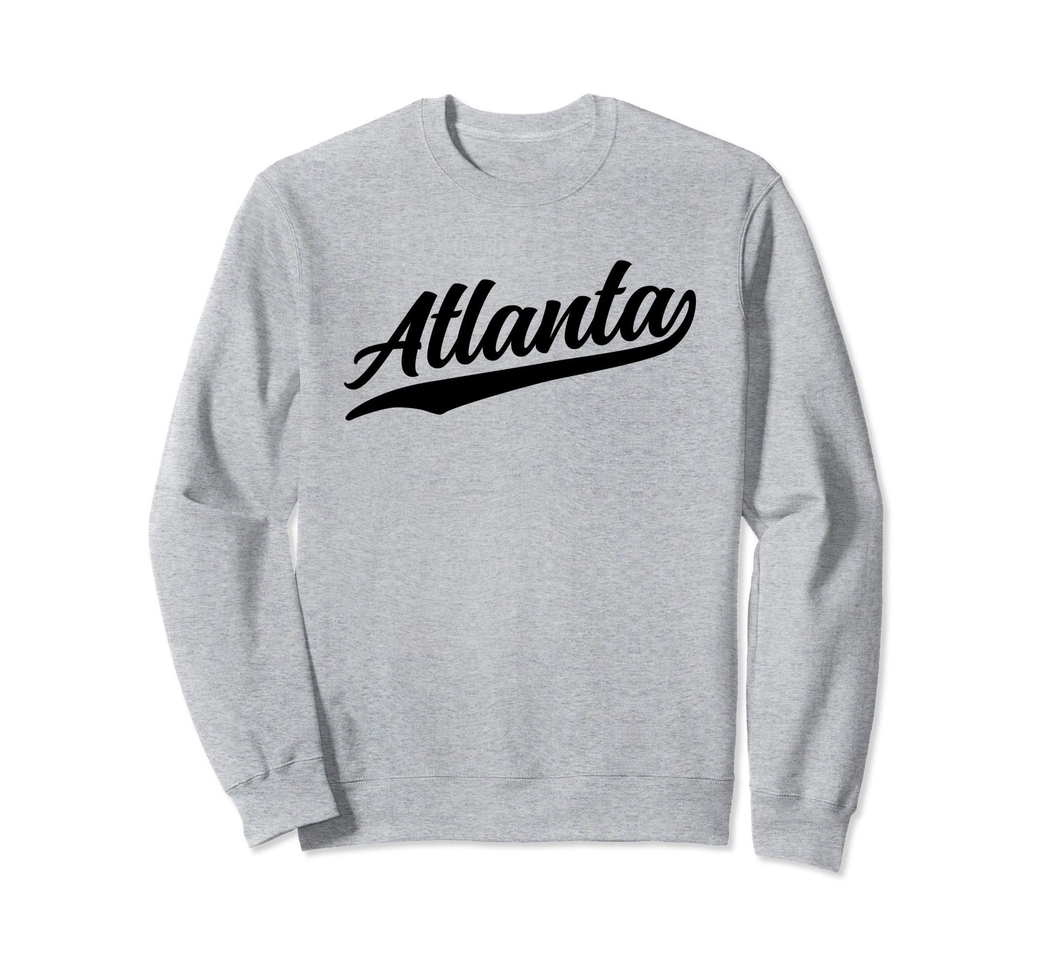 Atlanta Georgia 1970S Black Text Sweatshirt - Aesthetic Graphic Men Women - T-Shirt, Sweatshirt, Hoodie