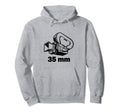 35Mm Movie Film Camera Photography Hoodie - Minimalist Print for Adults - T-Shirt, Sweatshirt, Hoodie