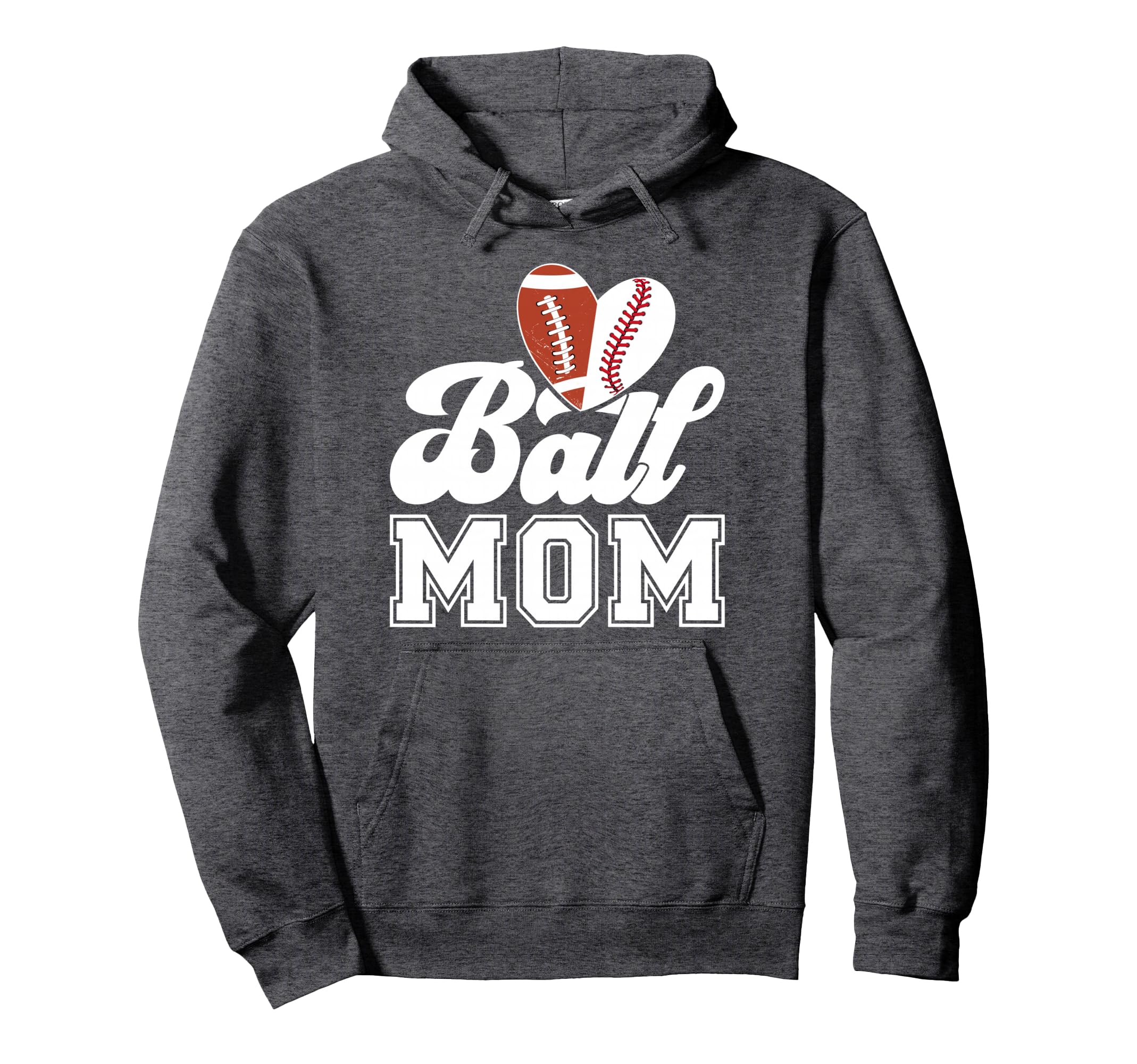 Ball Mom Baseball Football Mom Football Hoodie - Novelty Apparel Men Women - T-Shirt, Sweatshirt, Hoodie