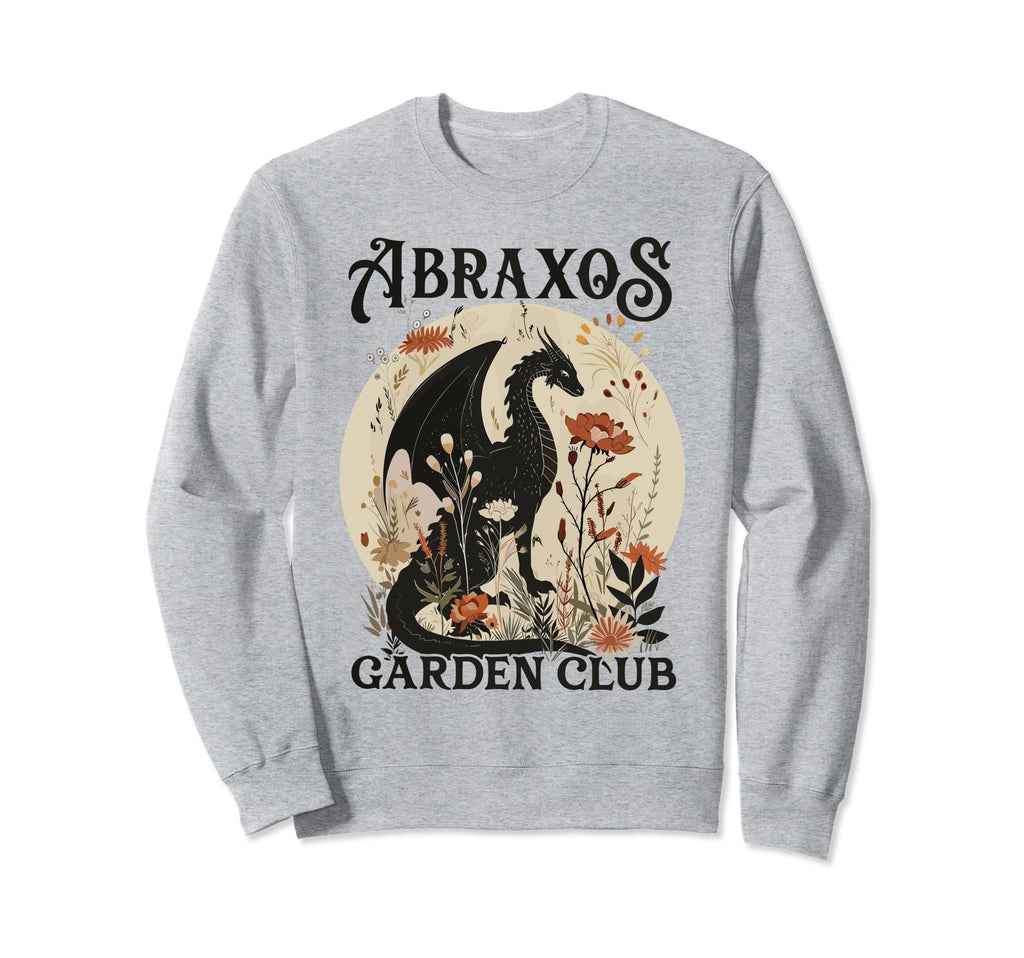 Abraxos Flower Garden Club Book Lover Sweatshirt - Minimalist Print Unisex - T-Shirt, Sweatshirt, Hoodie