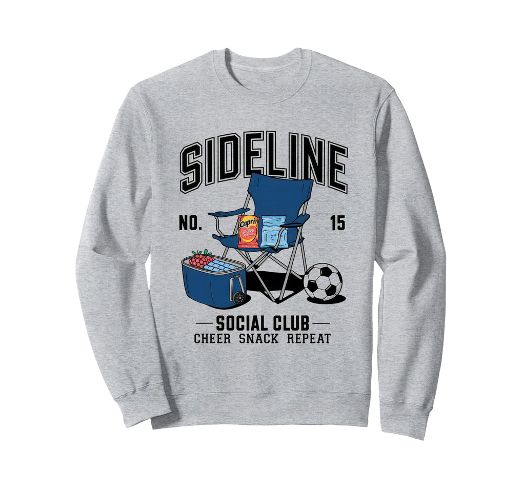 Sideline Social Club Soccer Mom Game Sweatshirt - Graphic Print Men Women - T-Shirt, Sweatshirt, Hoodie