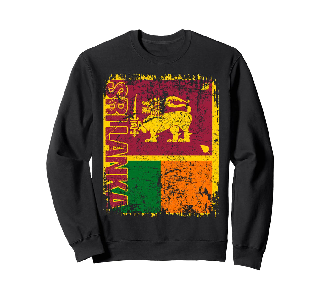 Sri Lanka Flag Distressed Sri Lanka Sweatshirt - Trendy Graphic Men Women - T-Shirt, Sweatshirt, Hoodie
