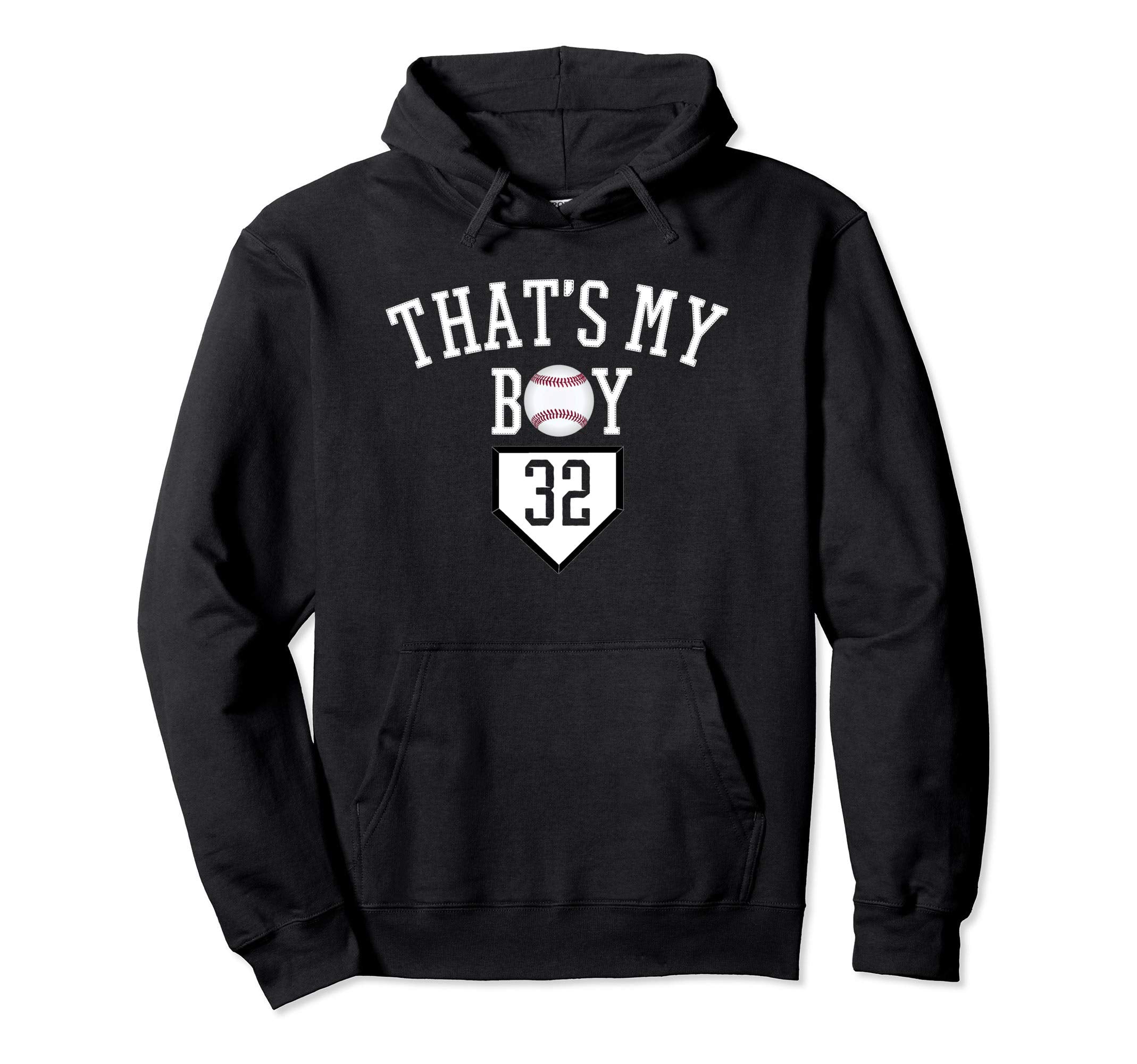 Thats My 32 Baseball Number 32 Jersey Hoodie - Fun Novelty Design Unisex - T-Shirt, Sweatshirt, Hoodie