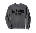 Grandpa Est 2025 Distressed Sweatshirt - Trendy Graphic Unisex - T-Shirt, Sweatshirt, Hoodie