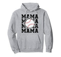 Baseball Mama Cracked Wall Family Hoodie - Fun Novelty Design Men Women - T-Shirt, Sweatshirt, Hoodie