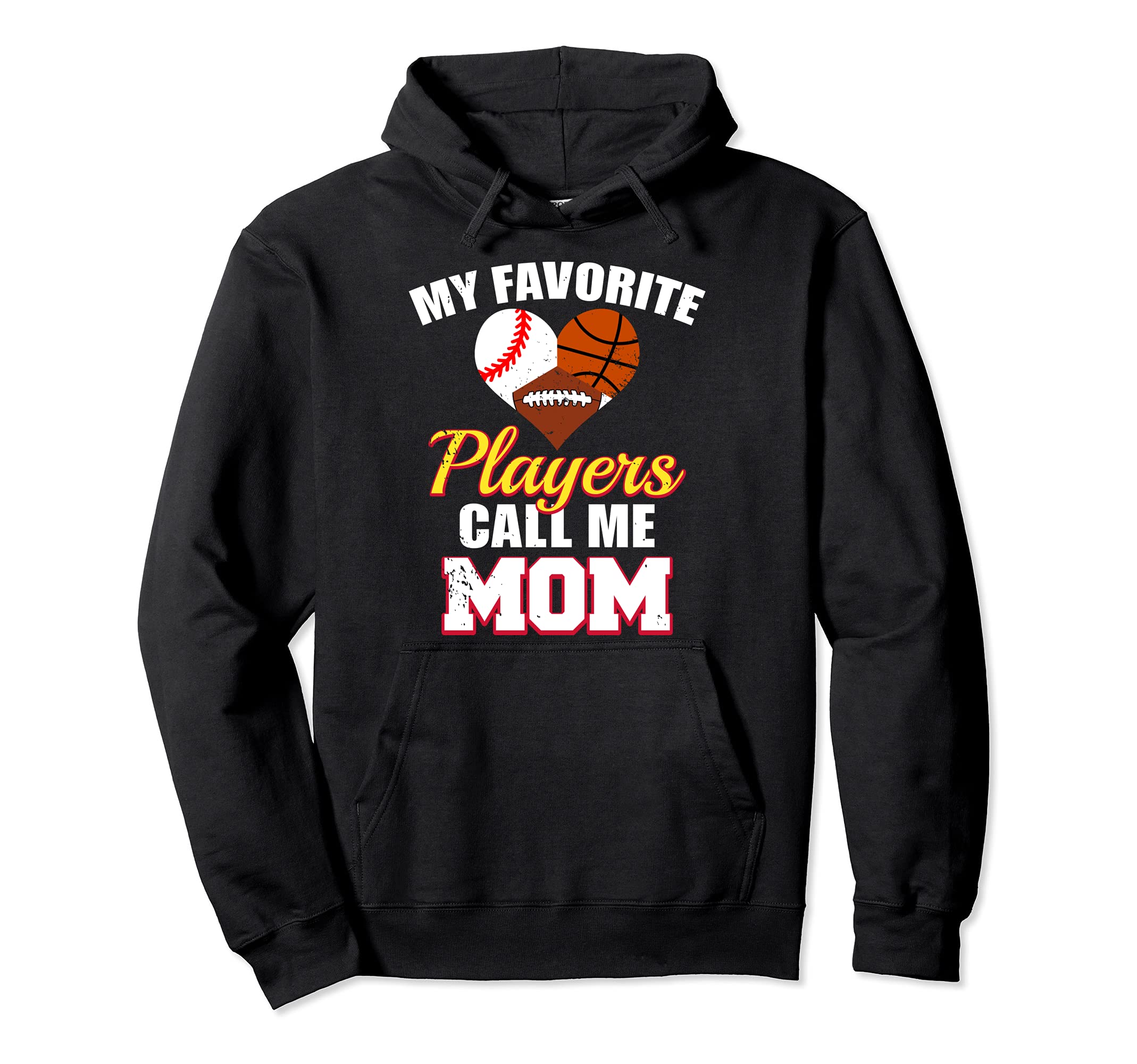 My Favorite Players Call Me Mom Baseball Hoodie - Trendy Graphic Men Women - T-Shirt, Sweatshirt, Hoodie