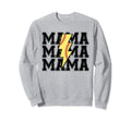 Lightning Bolt Mama Softball Sweatshirt - Unique Graphic for Adults - T-Shirt, Sweatshirt, Hoodie