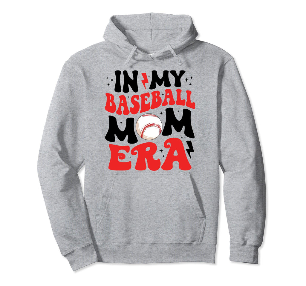 My Baseball Mom Era Groovy Baseball Hoodie - Unique Graphic Unisex - T-Shirt, Sweatshirt, Hoodie